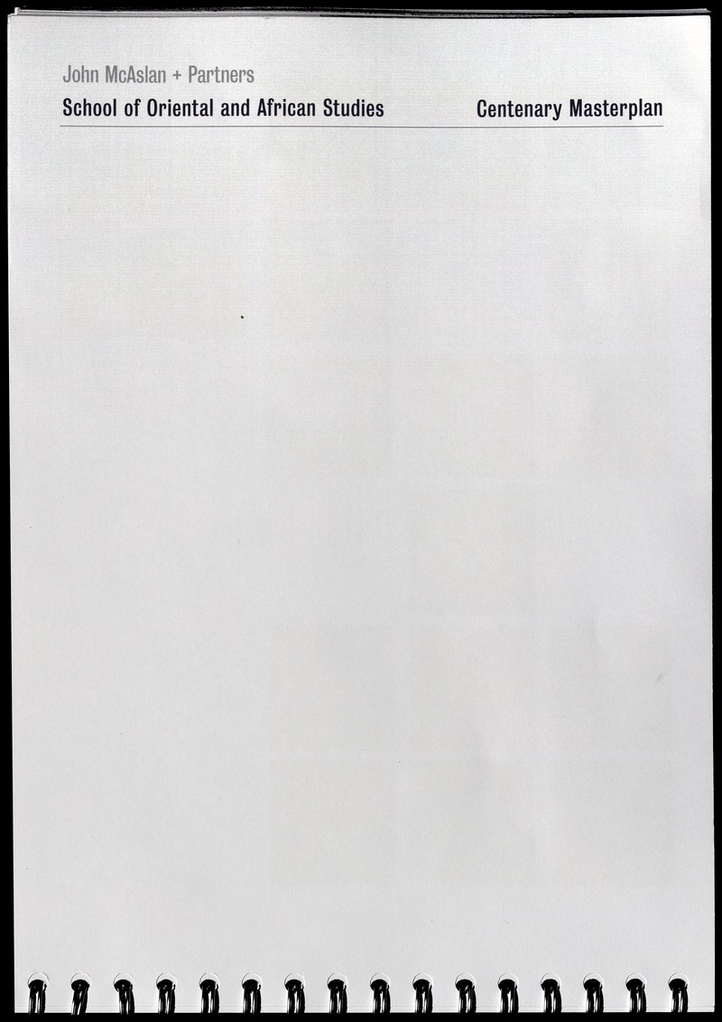 School of Oriental and African Studies centenary masterplan - 