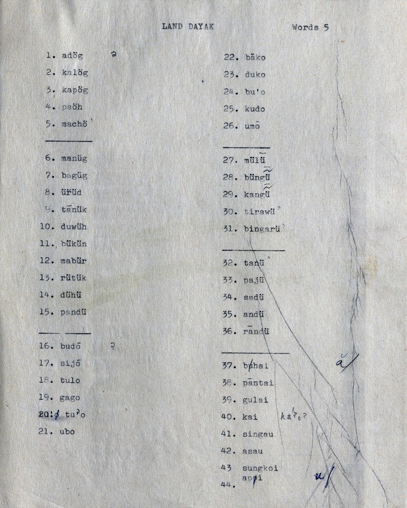 Land Dayak tape - Words & Sentences 14