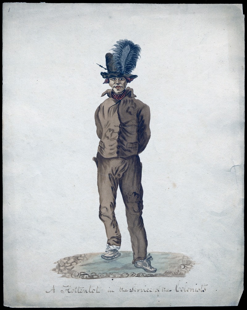 Hottentot in the service of the colonists - Recto