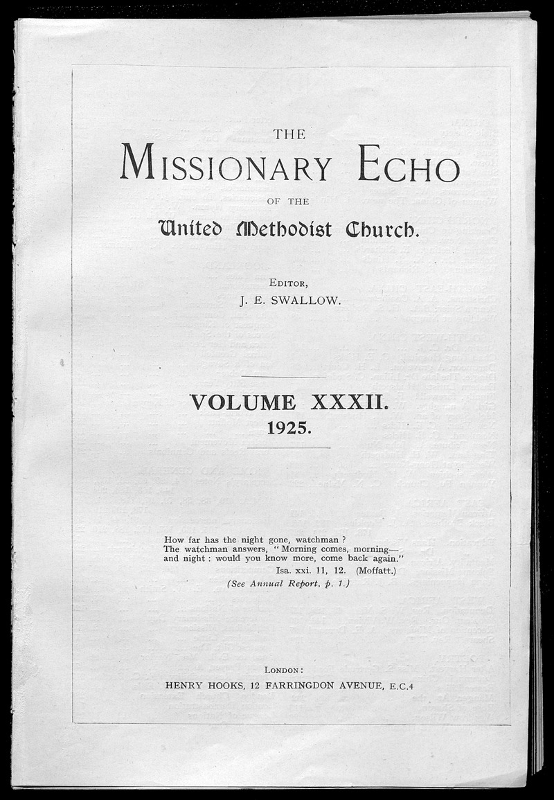 Missionary echo of the Methodist Church - 