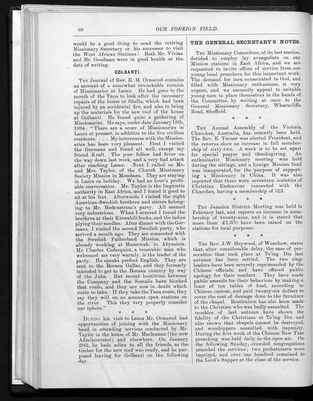 Missionary echo of the Methodist Church - 