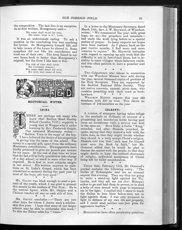 Missionary echo of the Methodist Church - 