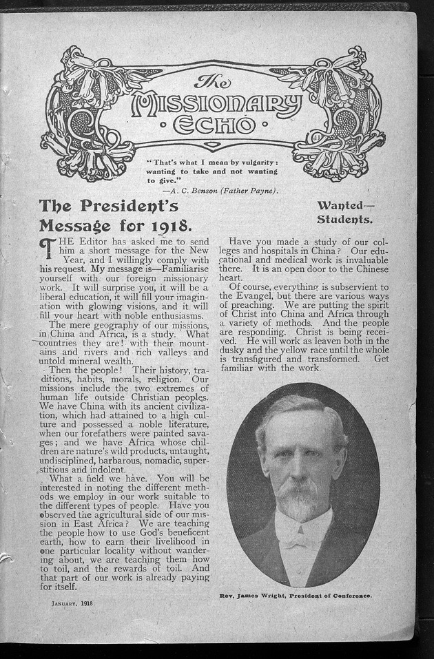 Missionary echo of the Methodist Church - digital image 5