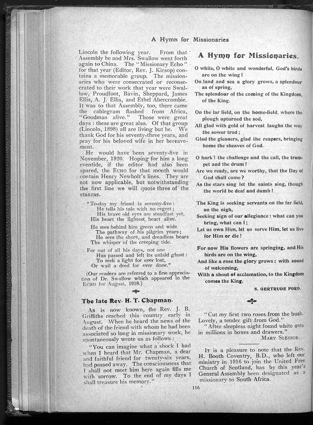 Missionary echo of the Methodist Church - digital image 120