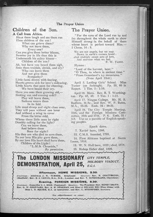 Missionary echo of the Methodist Church - digital image 75