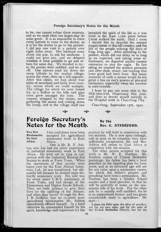 Missionary echo of the Methodist Church - 