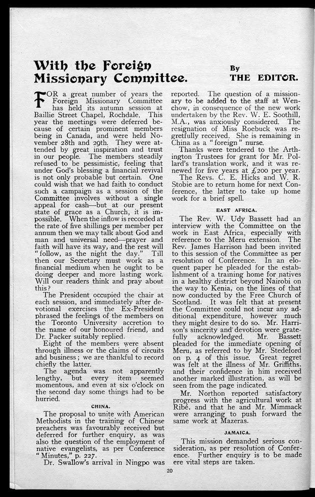 Missionary echo of the Methodist Church - 