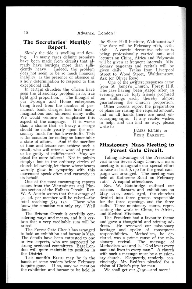 Missionary echo of the Methodist Church - 