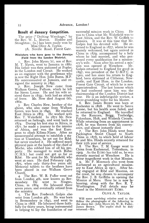 Missionary echo of the Methodist Church - 