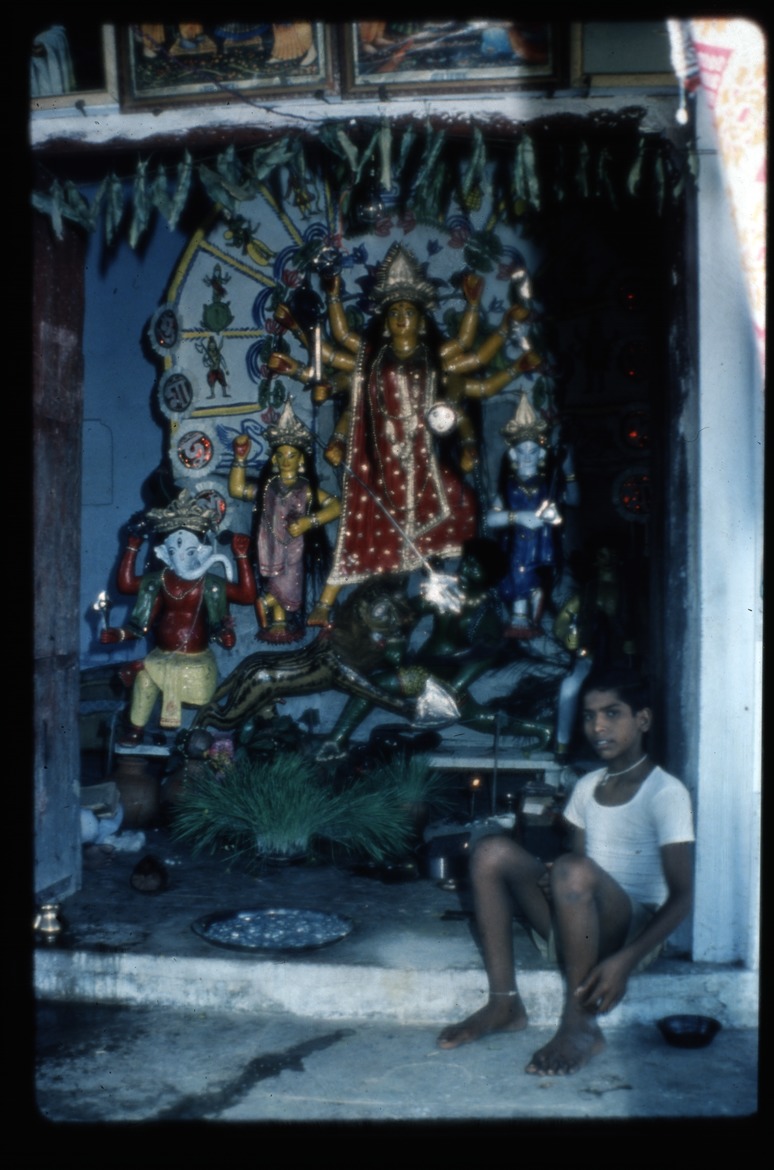 Completed Durgā image at Sabīi Maṃḍī