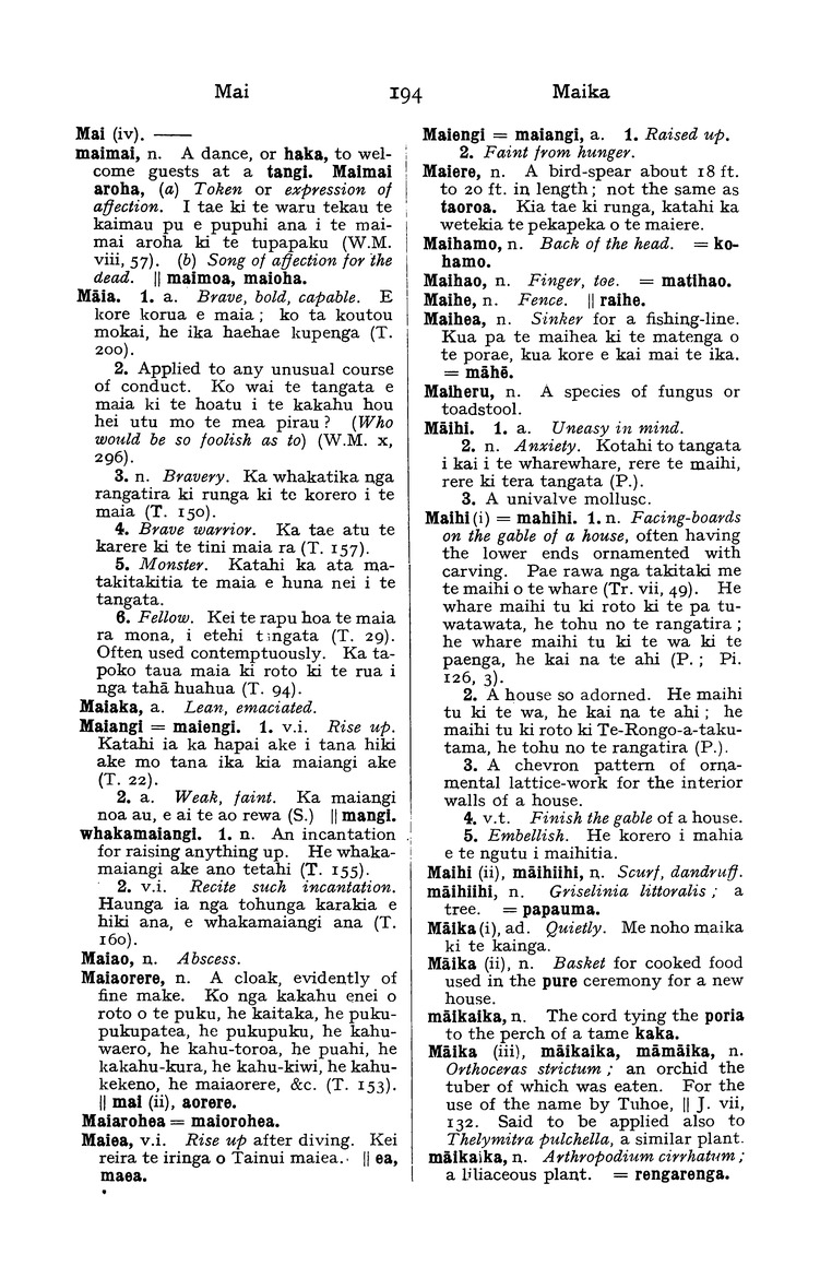 A dictionary of the Maori language - 