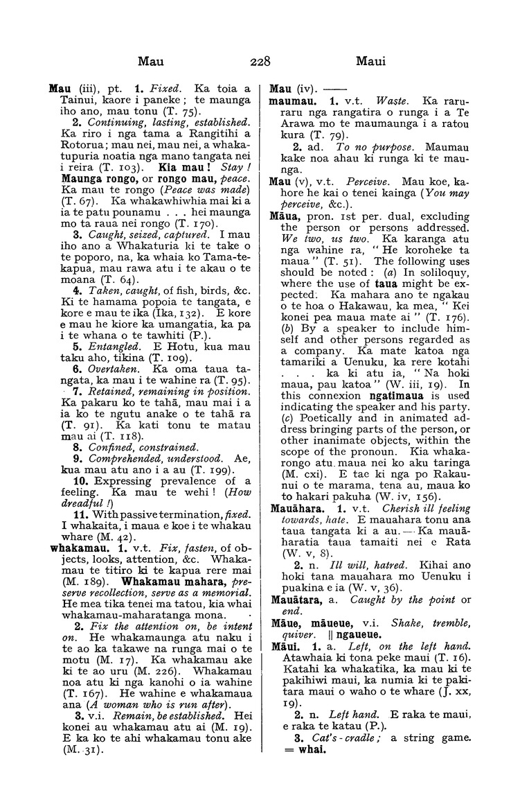 A dictionary of the Maori language - 