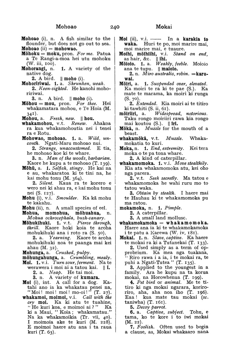 A dictionary of the Maori language - 