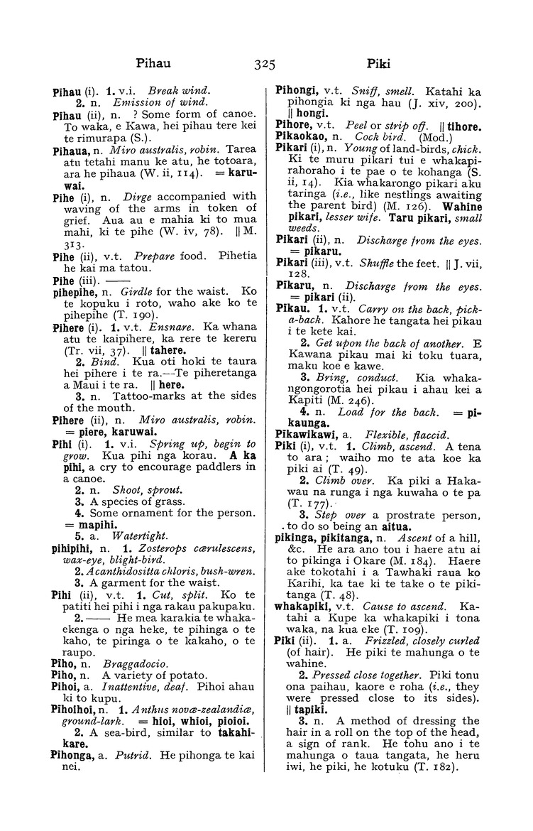 A dictionary of the Maori language - 