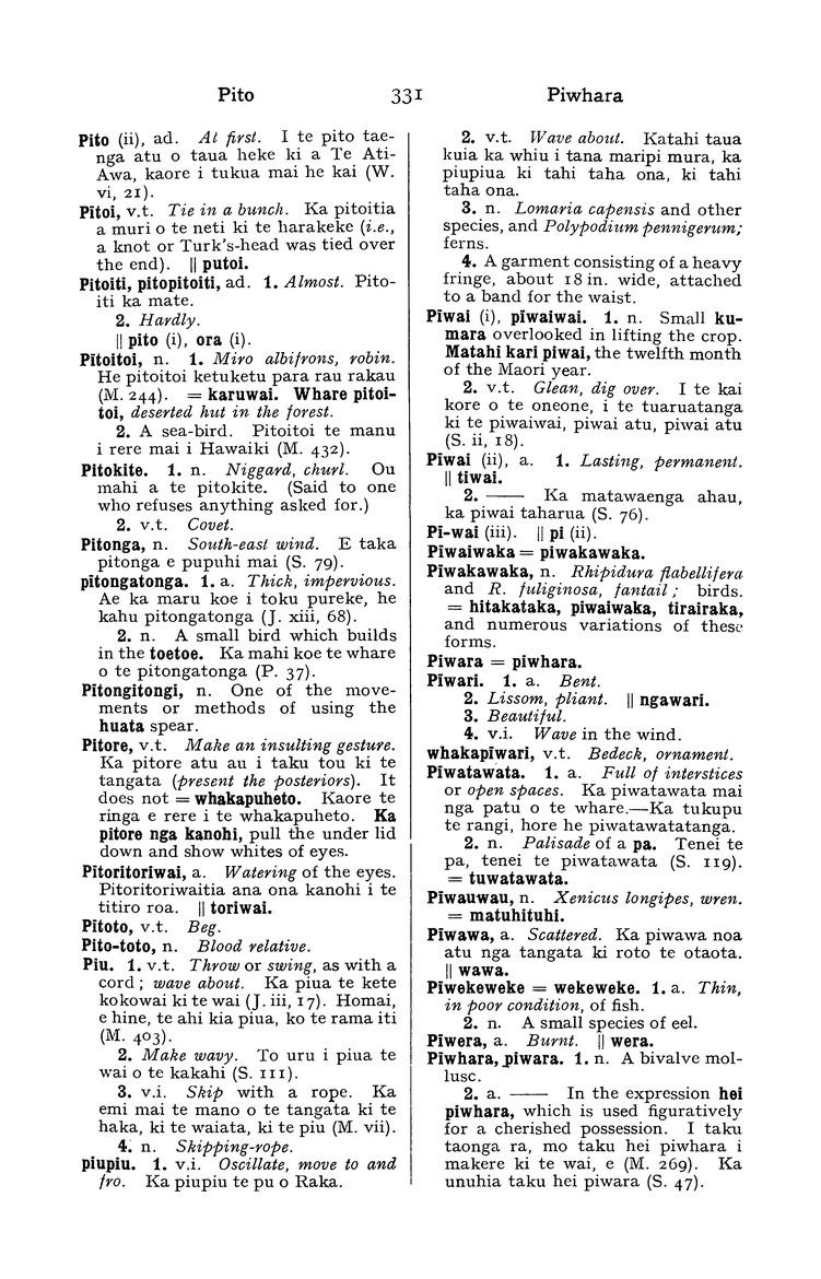 A dictionary of the Maori language - 