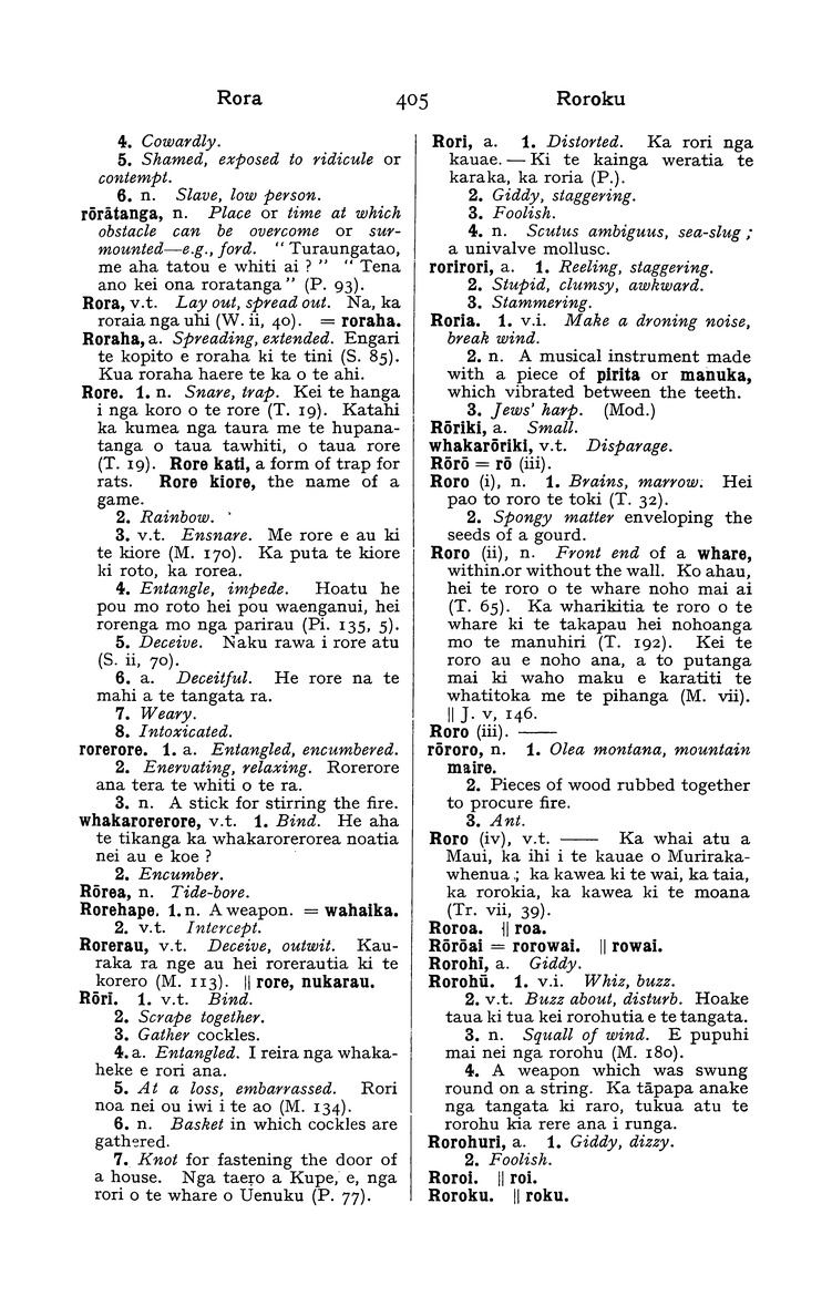 A dictionary of the Maori language - 