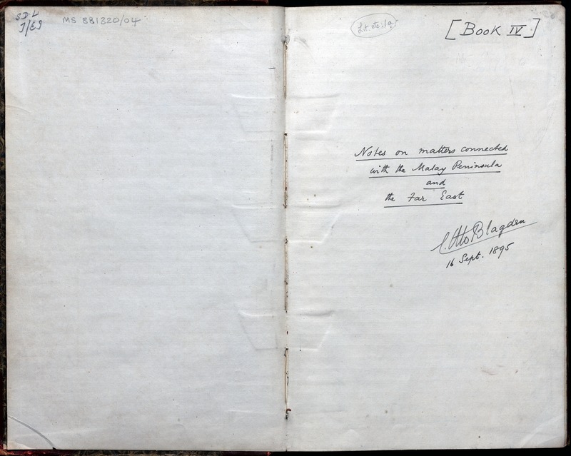 Notebooks on the Malay Peninsula - 