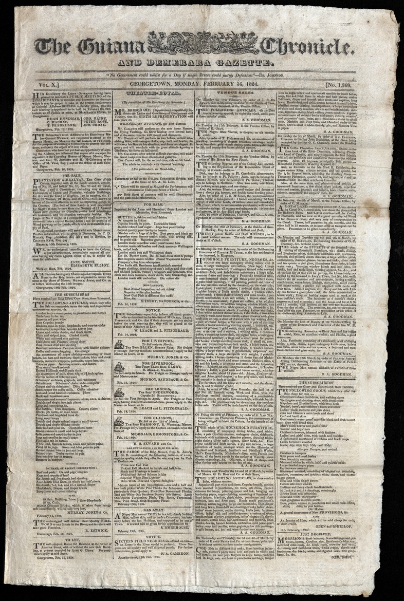 Guiana chronicle, and Demerara gazette - 