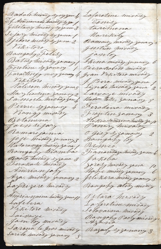 Letter in the Malagasy language from Radalo, his wife and 4 children, dated 19 September 1850, Moka, Johnstown [Mauritius] - digital image 4