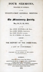 Sermons, preached in London, at the general meeting of the London Missionary Society : to which are prefixed the proceedings of the meeting and the report of the directors