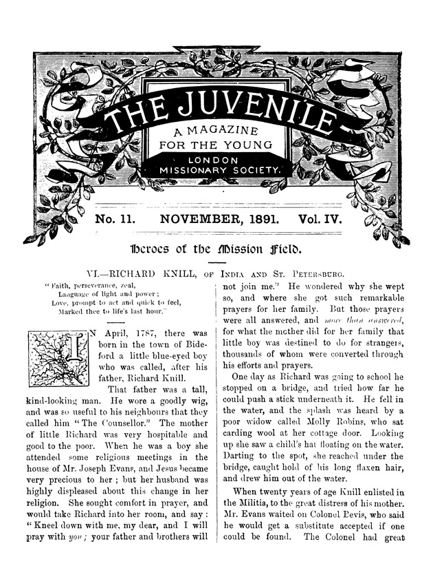 Juvenile missionary magazine - 