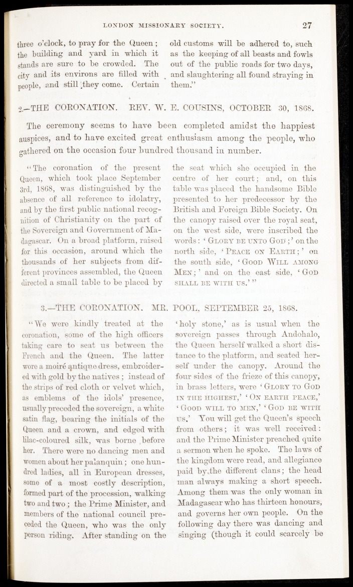 Chronicle of the London Missionary Society - 