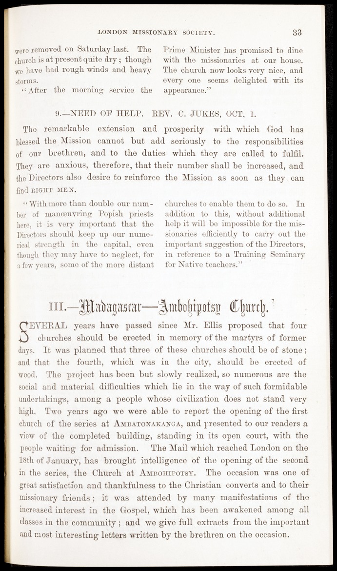 Chronicle of the London Missionary Society - 