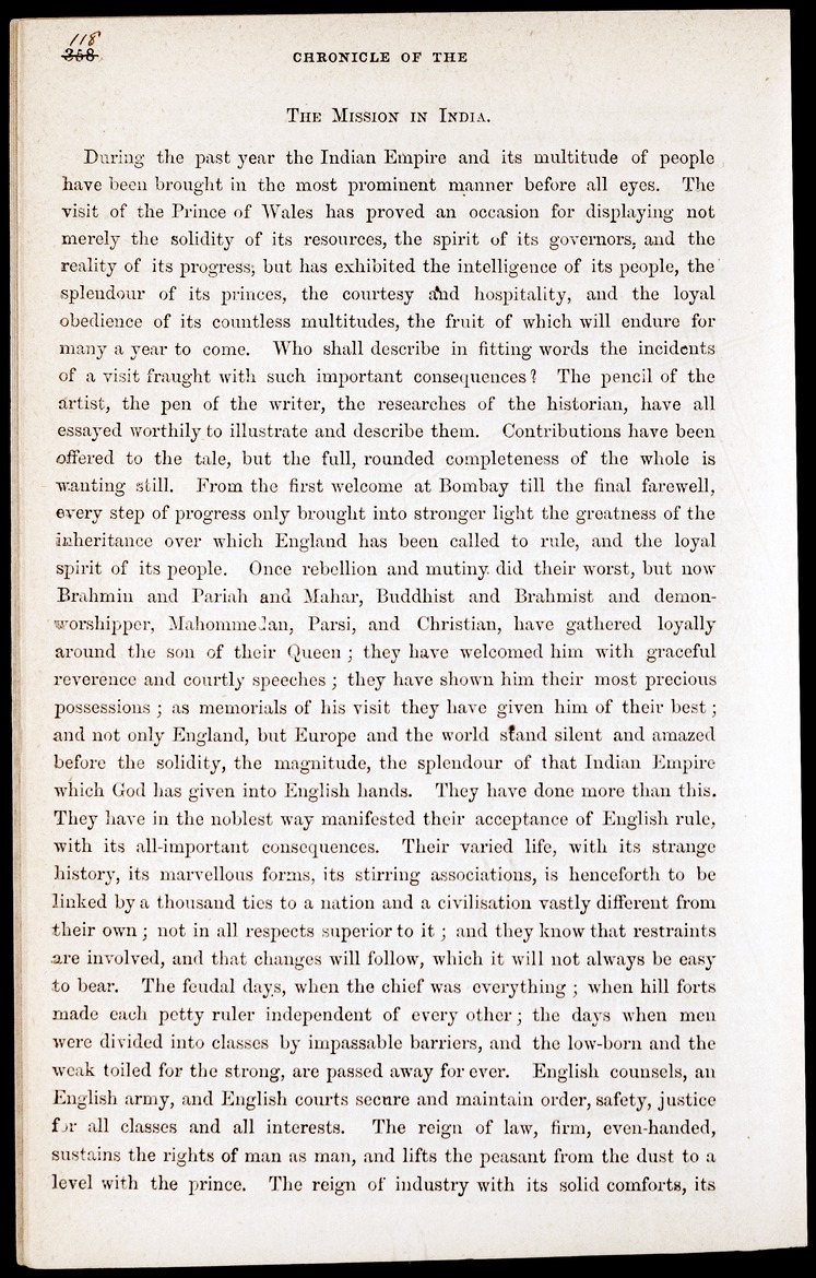 Chronicle of the London Missionary Society - 