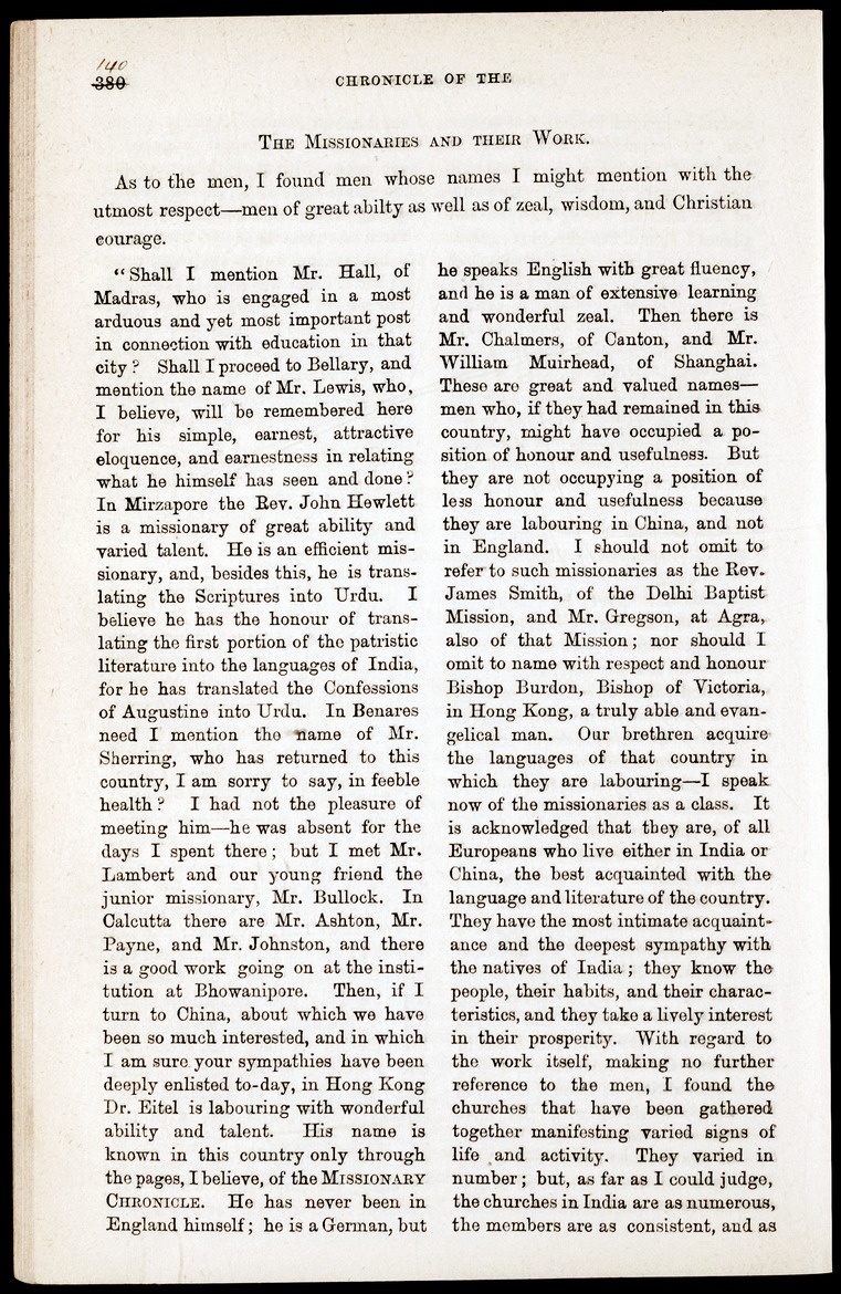 Chronicle of the London Missionary Society - 