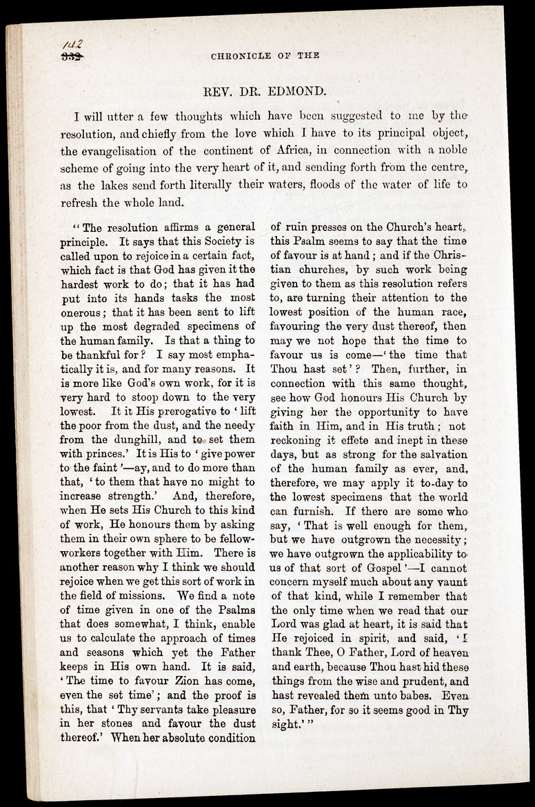 Chronicle of the London Missionary Society - 
