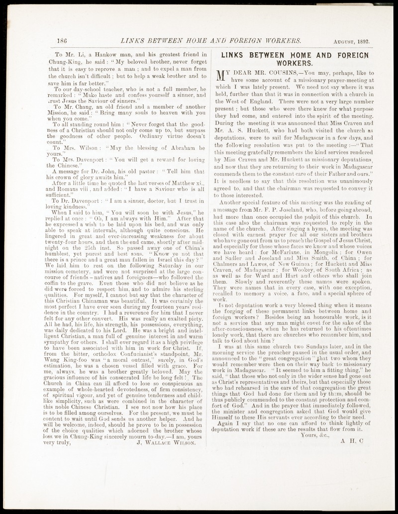 Chronicle of the London Missionary Society - 