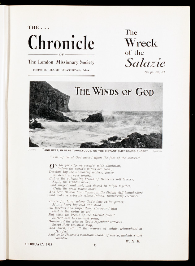 Chronicle of the London Missionary Society - 
