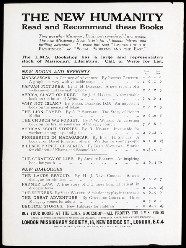 Chronicle of the London Missionary Society - 