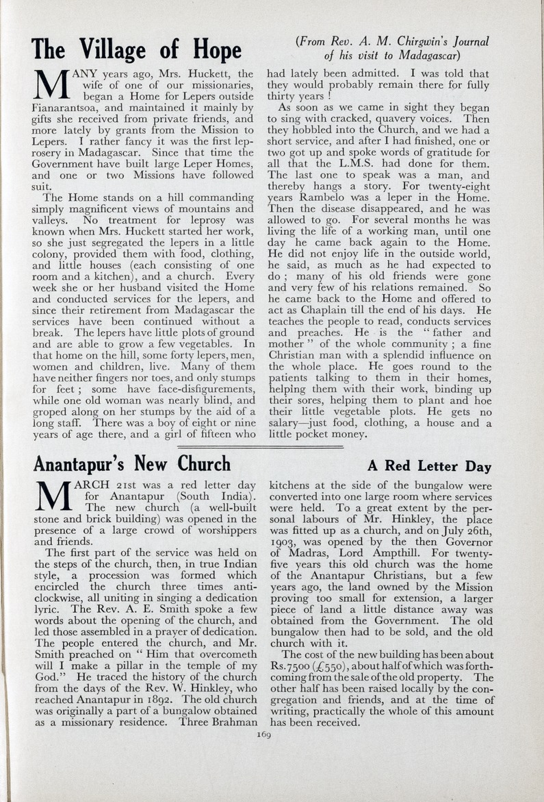 Chronicle of the London Missionary Society - 