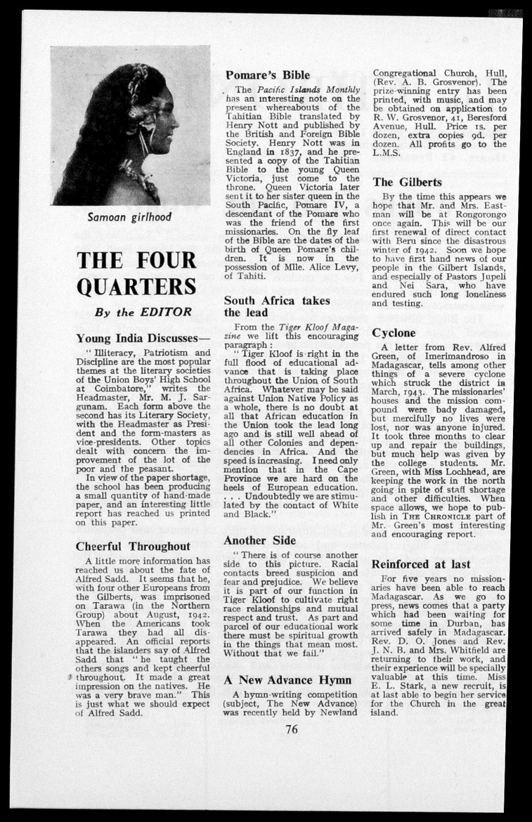 Chronicle of the London Missionary Society - 