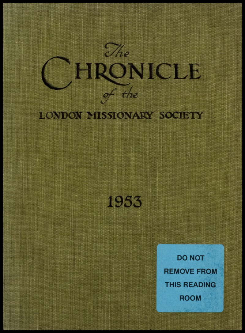 Chronicle of the London Missionary Society - 