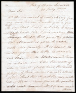Letter from Samuel Hollingsworth, 27 July 1818, Port of Spain, Trinidad