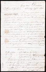 Letter from John Davies, 01 August 1812, George Town