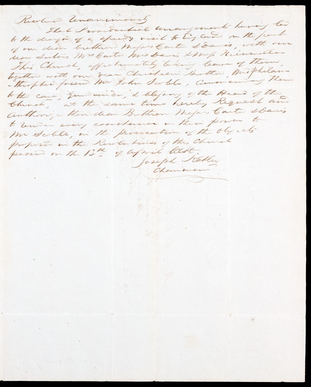 Letter from Joseph Ketley, 09 June 1837, George Town - 