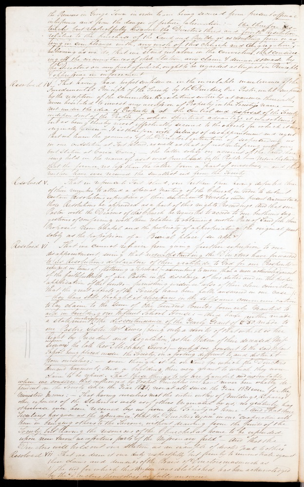 Resolutions of the church at Providence Chapel, George Town, Demerara - 