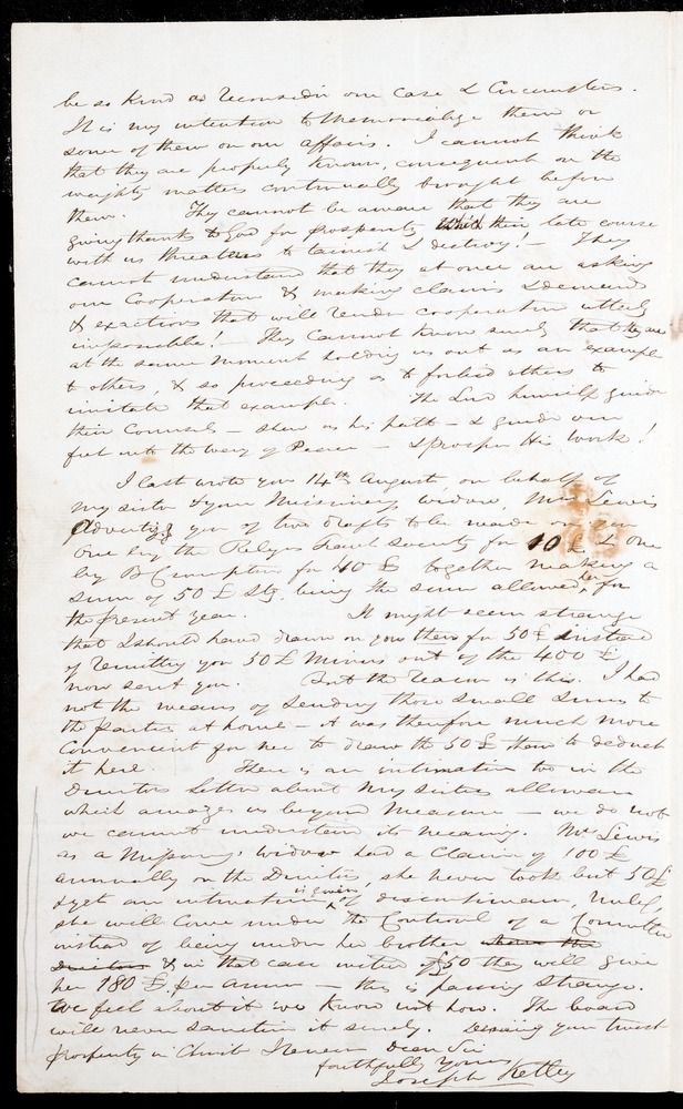 Letter from Joseph Ketley, 05 October 1838, George Town - 