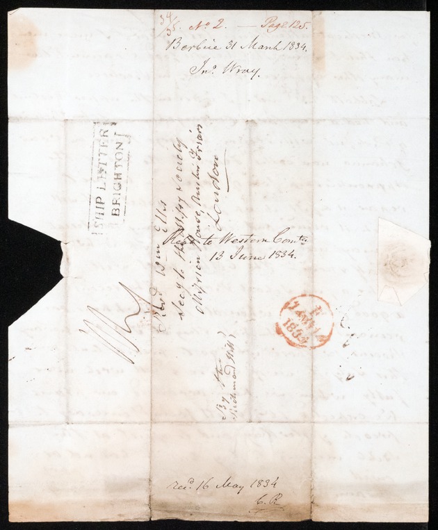 Letter from John Wray, 31 March 1834, Berbice - 