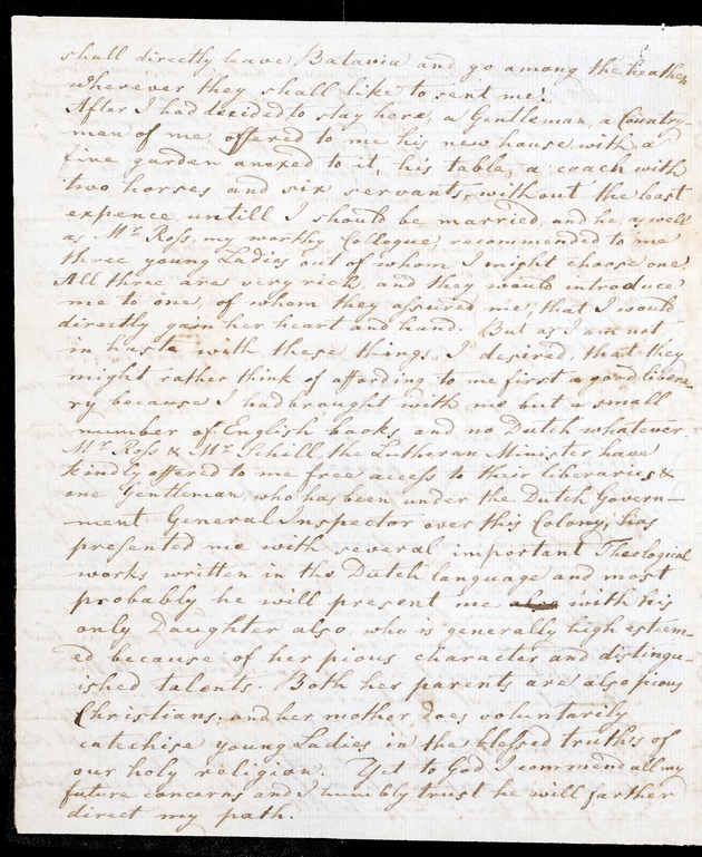 Letter from John Christopher Supper, 29 June 1814, Batavia - 