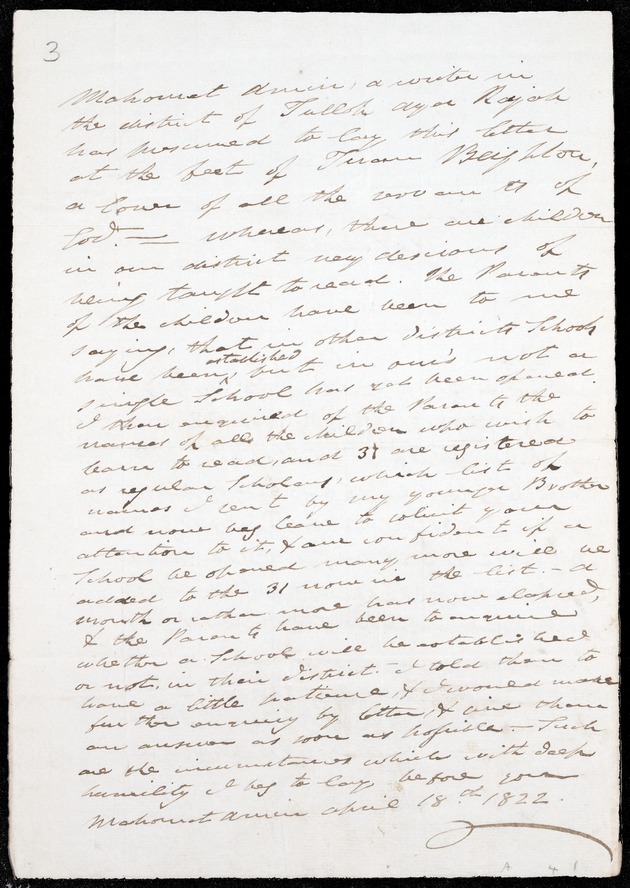 Letter from Thomas Beighton, 18 April 1822, Penang - 