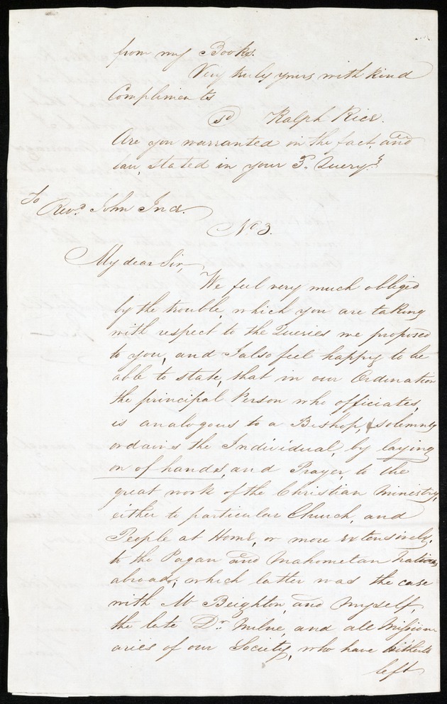 Papers relating to the marriage question. - 