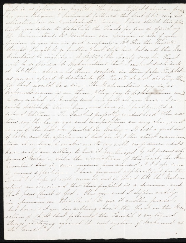 Letter from Thomas Beighton, 08 March 1842, Penang - 