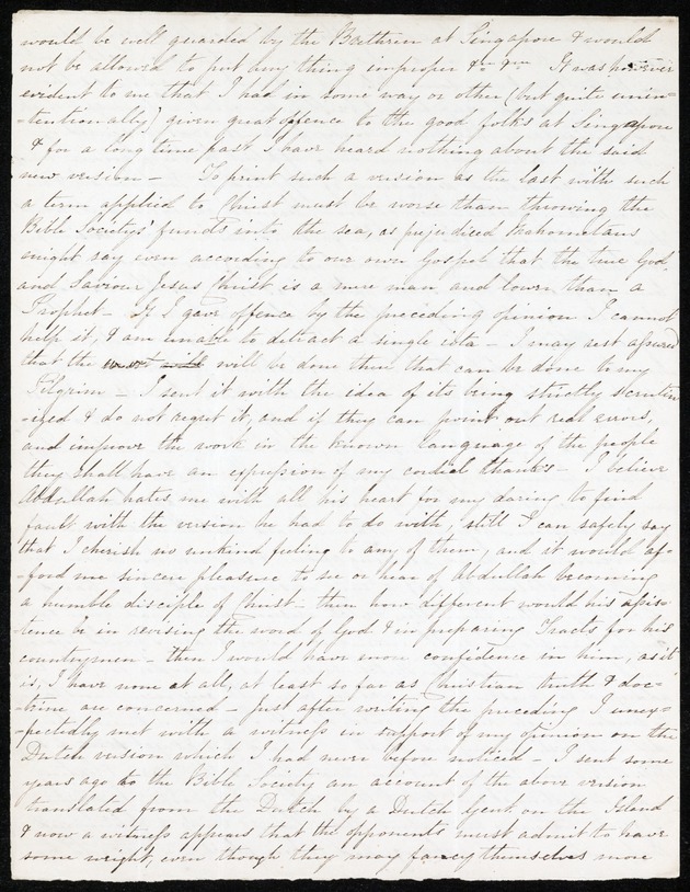 Letter from Thomas Beighton, 08 March 1842, Penang - 
