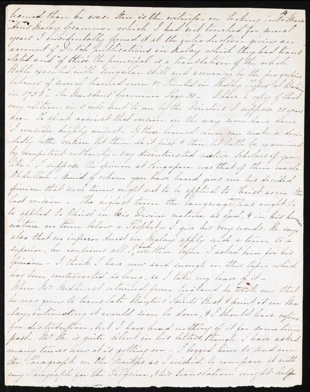 Letter from Thomas Beighton, 08 March 1842, Penang - 