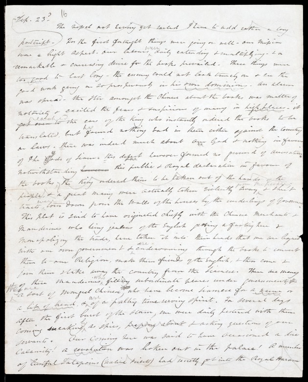 Letter from Jacob Tomlin, 27 August 1828, Bankok [Bangkok] - 
