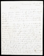 Letter from Karl Friedrich August Gützlaff, 27 March 1848, Hong Kong